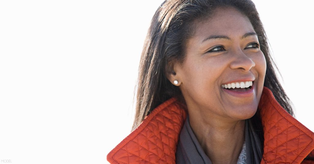 Older woman smiling